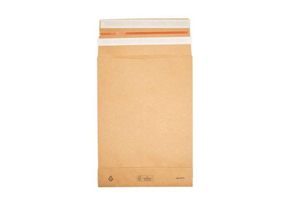 Immagine di Sacchetti a fondo quadro E-Green - C3 - 35 x 45 x 12 + 10 cm - carta kraft - avana - Bong Packaging