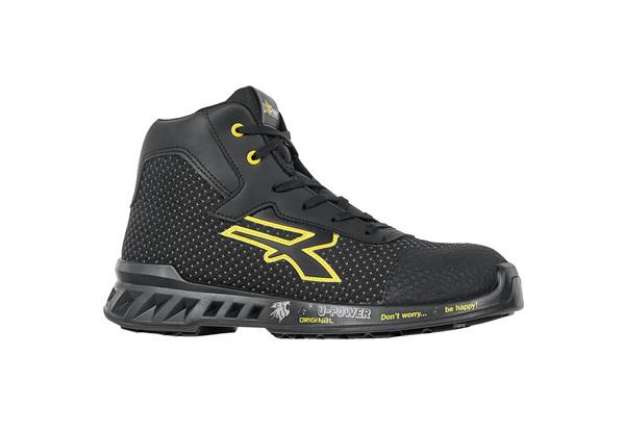 Immagine di Calzatura di sicurezza Joe - S3 SRC CI ESD RedLeve - numero 41 - nero/giallo - U-Power