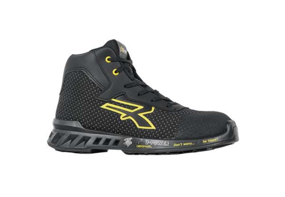 Immagine di Calzatura di sicurezza Joe - S3 SRC CI ESD RedLeve - numero 44 - nero/giallo - U-Power