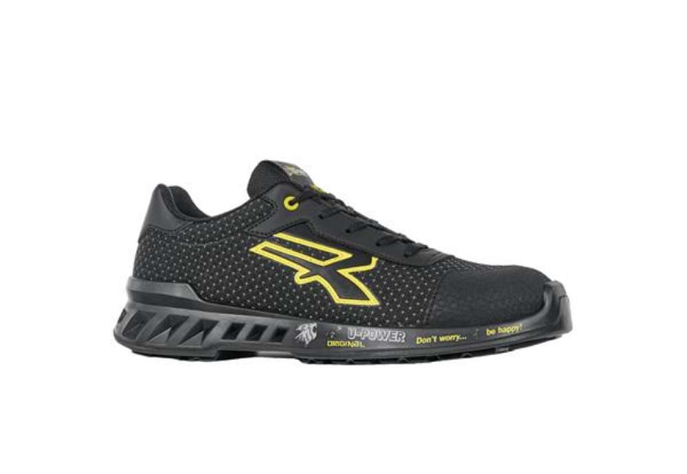 Immagine di Calzatura di sicurezza Matt - S3 SRC CI ESD RedLeve - numero 39 - nero/giallo - U-Power