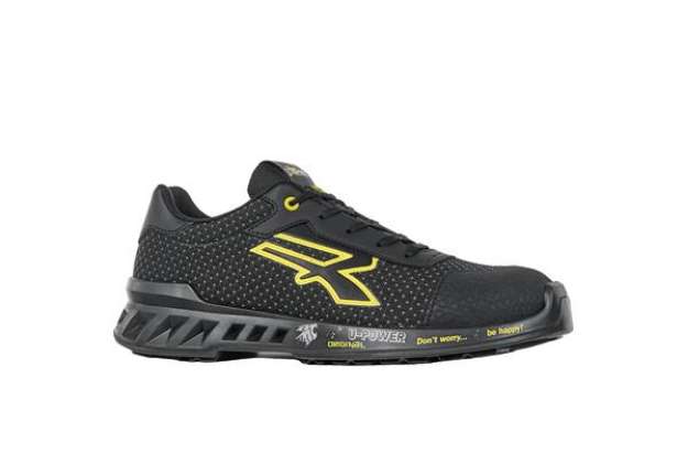 Immagine di Calzatura di sicurezza Matt - S3 SRC CI ESD RedLeve - numero 39 - nero/giallo - U-Power