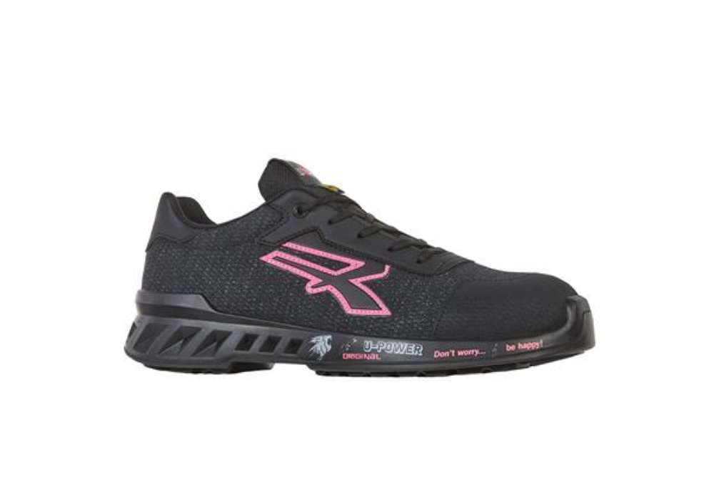 Immagine di Calzatura di sicurezza Michelle - S1PS FO SR ESD RedLeve - numero 38 - nero/rosa - U-Power