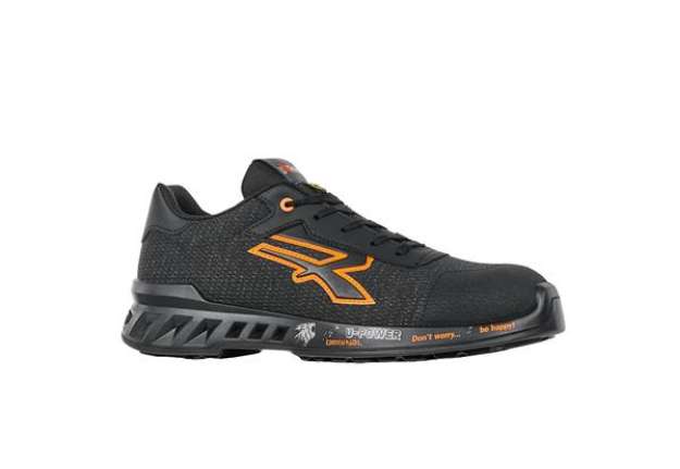 Immagine di Calzatura di sicurezza Bruce - S1P SRC ESD RedLeve - numero 46 - nero/arancione - U-Power