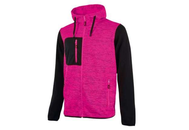 Immagine di Felpa donna Rainbow Lady - taglia L - grigio/fucsia - U-Power