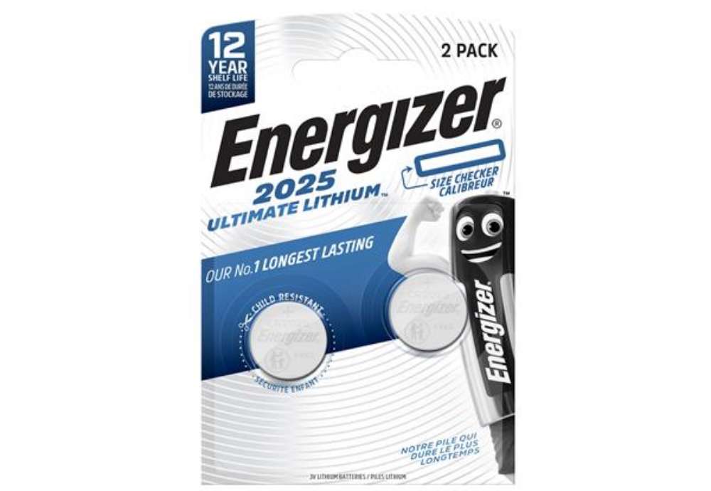 Immagine di Micropila CR2025 - 3V - a pastiglia - Ultimate Lithium - Energizer - blister 2 pezzi