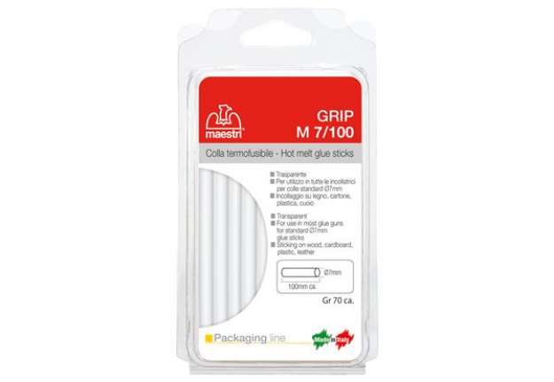 Immagine di Colla termofusibile M7/100 - diametro 7 mm - lunghezza 10 cm - 70 gr - trasparente - Romeo Maestri