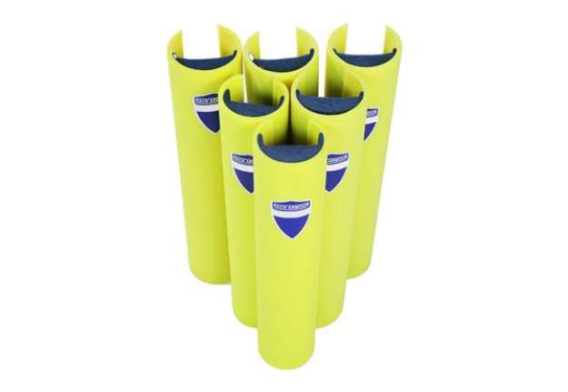 Immagine di Protezione per scaffalature - per montanti larghi 70-87 mm - H 60 cm - giallo fluo - Rack Armour