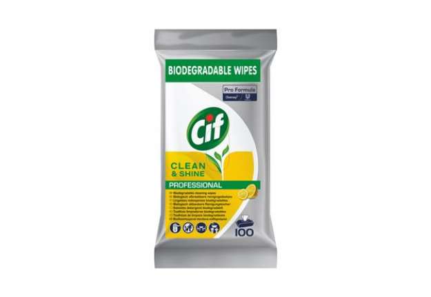 Immagine di Salviette multisuperfici igienizzanti - biodegradabili - Cif - conf. 100 pezzi