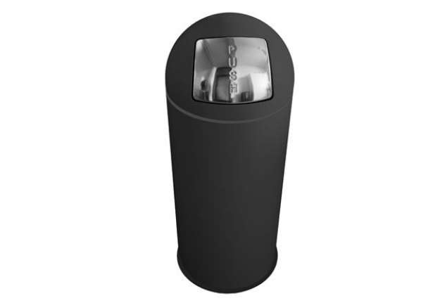 Immagine di Gettacarte Push - diametro 35 cm - H 92 cm - nero - Stilcasa