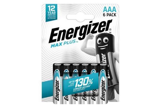 Immagine di Pila alcalina AAA Max Plus - 1,5 V - Energizer - blister 6 pezzi