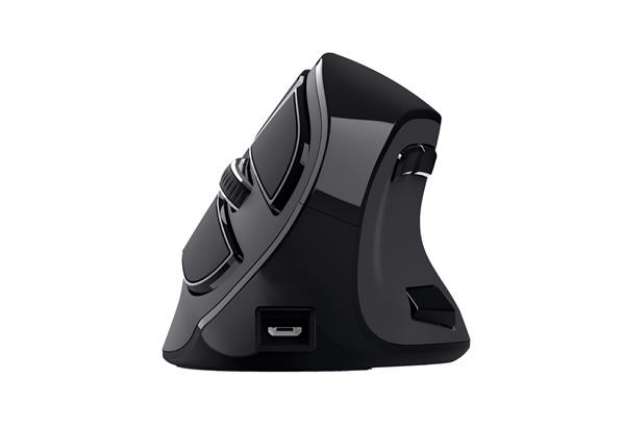 Immagine di Mouse wireless ergonomico Voxx - ricaricabile - nero - Trust
