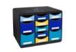 Immagine di Cassettiera Store-Box Multi Bee Blue - 11 cassetti - nero/multicolore - Exacompta