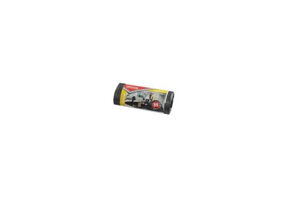 Immagine di Sacchi immondizia per rifiuti inorganici Office Products 35 L 48x56 cm - 6,3 µm nero - rotolo da 50