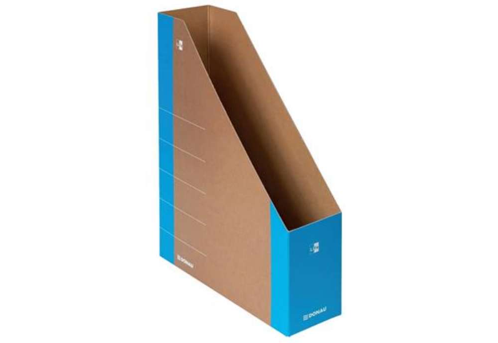 Immagine di Portariviste in cartone formato A4 dorso 8 cm Donau blu 3550001FSC-10