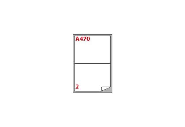 Immagine di Etichette bianche Copiatabu A410 Laser/Inkjet - 2 et./foglio - conf. 100 fogli Markin 199,6x143,5 mm