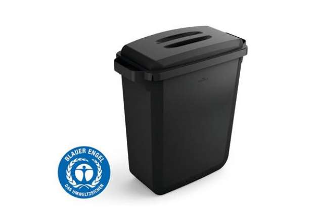 Immagine di Contenitore portarifiuti DURABIN® ECO rettangolare - 60 L Durable nero 1800503221