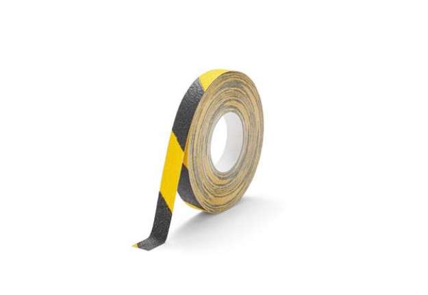 Immagine di Nastro antiscivolo adesivo DURALINE® GRIP+ 25mm - giallo/nero Durable 1095-130