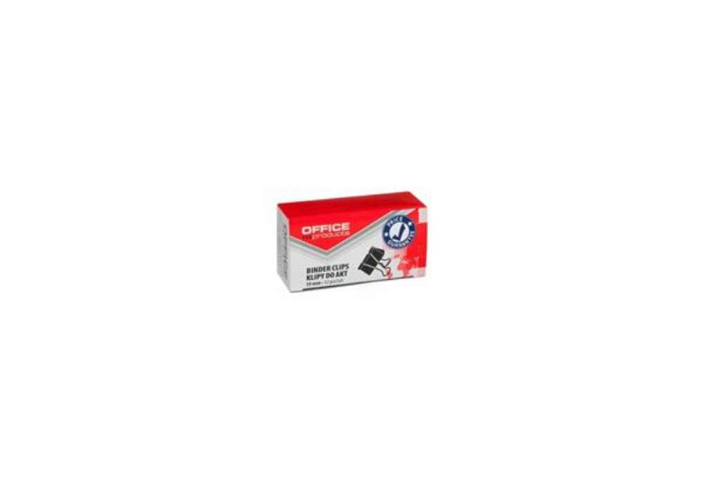 Immagine di Molle fermacarte nero Office Products 19 mm - conf. 12 pezzi  - 18091919-05