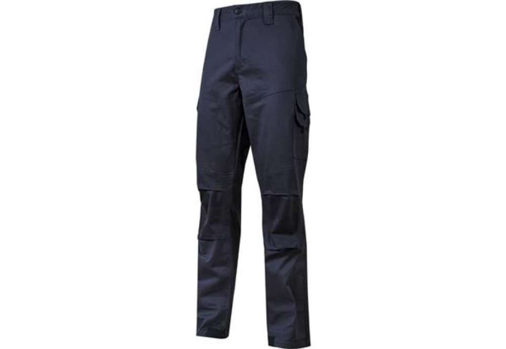 Immagine di Pantalone da lavoro in cotone elasticizzato Guapo blu U-Power taglia XXL - ST211WB-XXL
