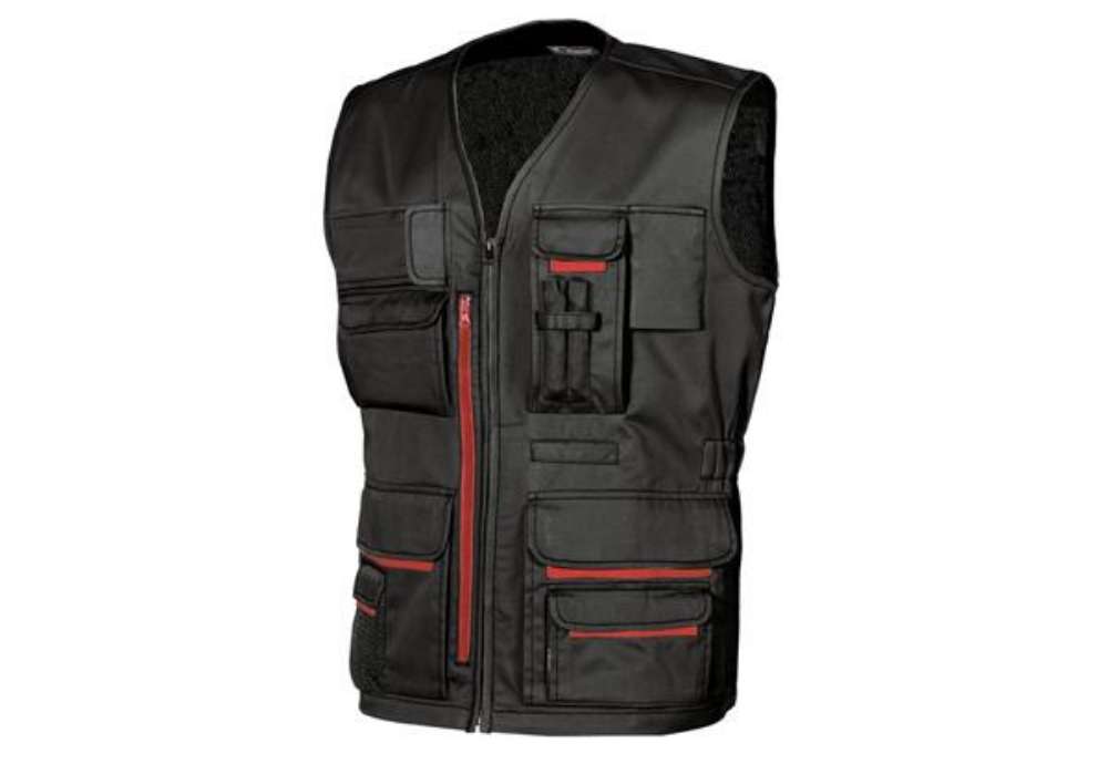 Immagine di Gilet da lavoro con tasche multifunzionali Fun Black Carbon U-Power taglia XXL - HY018BC-XXL