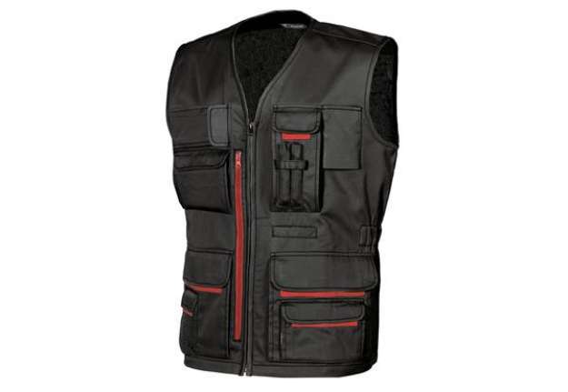 Immagine di Gilet da lavoro con tasche multifunzionali Fun Black Carbon U-Power taglia XXL - HY018BC-XXL
