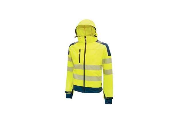 Immagine di Giacca in tessuto Softshell Miky Yellow Fluo U-Power taglia M HL169YF-M