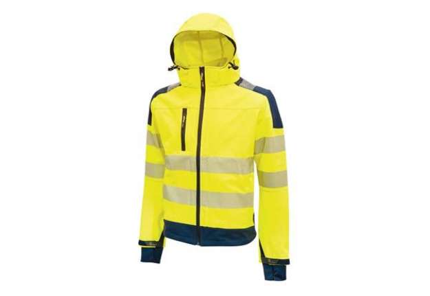 Immagine di Giacca in tessuto Softshell Miky Yellow Fluo U-Power taglia XL HL169YF-XL