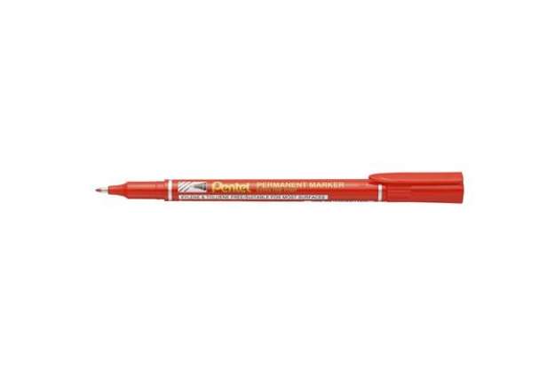 Immagine di Marcatore permanente AmiKo punta extra fine - tratto 0,6 mm - conf. 12 pezzi Pentel rosso - NF450-B