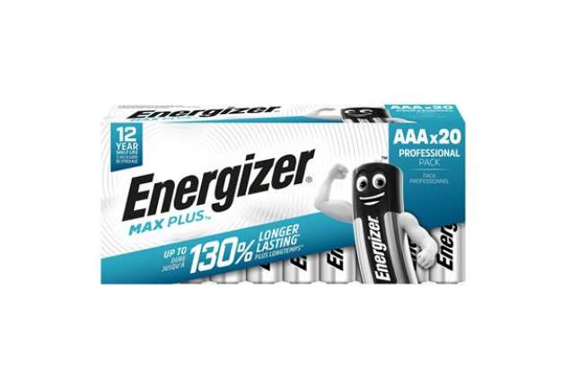 Immagine di Pila alcalina AAA Max Plus E92 - DP20 60/120 - 1,5 V - Energizer - conf. 20 pezzi