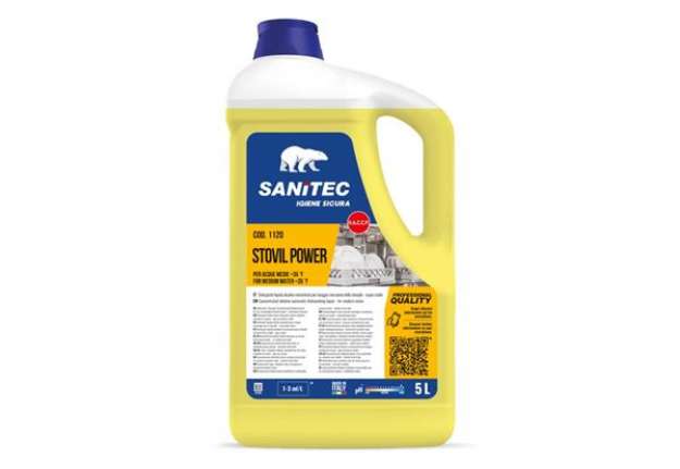 Immagine di Detergente lavastoviglie liquido alcalino concentrato Stovil Power Sanitec 5 L / 6 Kg - 1120