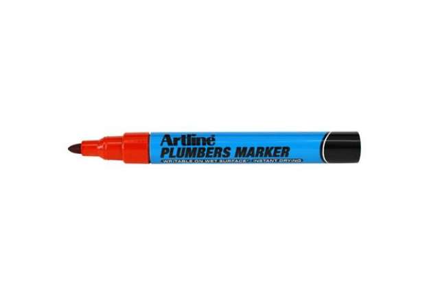 Immagine di Marcatore permanente Plumbers Artline - punta tonda 1,5 mm rosso A PLM/R