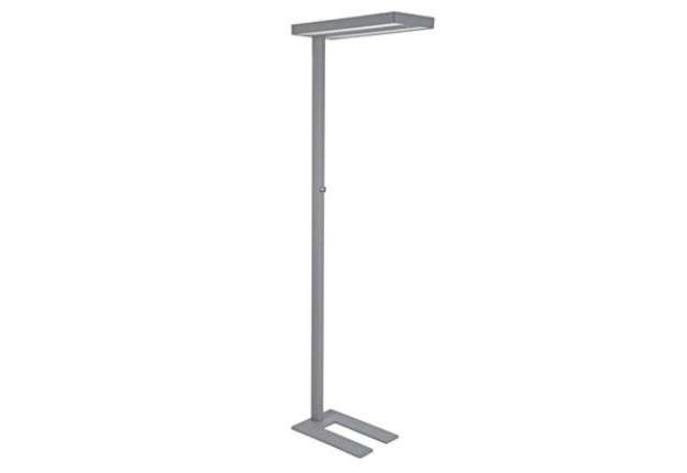 Immagine di Lampada piantana a LED dimmer con sensore movimento/crepuscolare Juvis Maul argento - Z810052