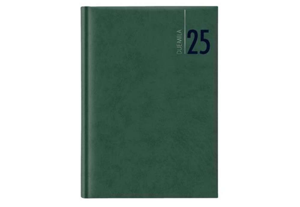 Immagine di Agenda giornaliera 2027 - copertina in carta imbottita - 14,5 x 20,5 cm - verde