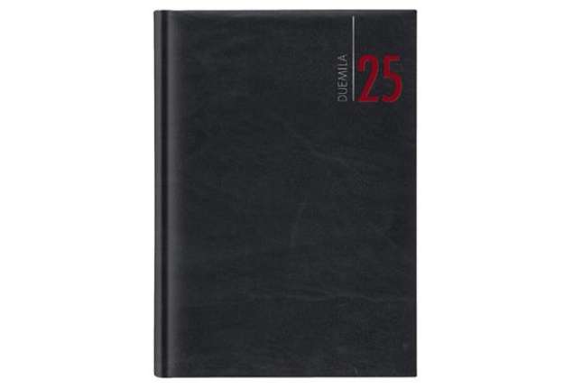Immagine di Agenda giornaliera 2025 - copertina in carta imbottita - 14,5 x 20,5 cm - nero
