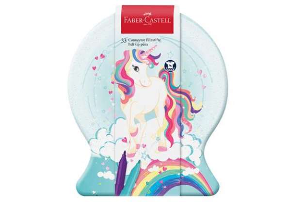 Immagine di Pennarelli Connector Pen - colori assortiti - Faber-Castell - astuccio 33 pezzi
