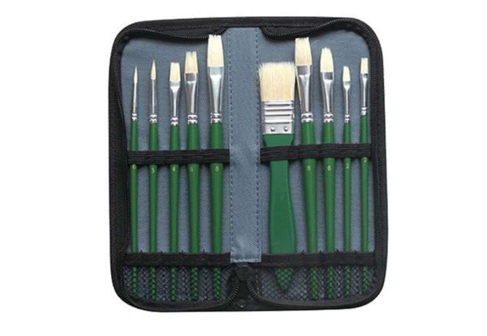 Immagine di Pennello in setola - per olio - DOM - astuccio 10 pennelli assortiti