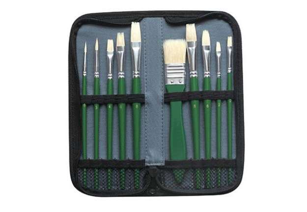 Immagine di Pennello in setola - per olio - DOM - astuccio 10 pennelli assortiti