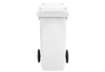 Immagine di Bidone carrellato per raccolta differenziata 120 lt con coperchio PEHD Mobil Plastic bianco - 1/120/