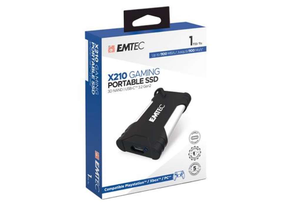 Immagine di Emtec - SSD Portatile Gaming 3.2Gen2 X210 - 1TB - ECSSD1TX210G