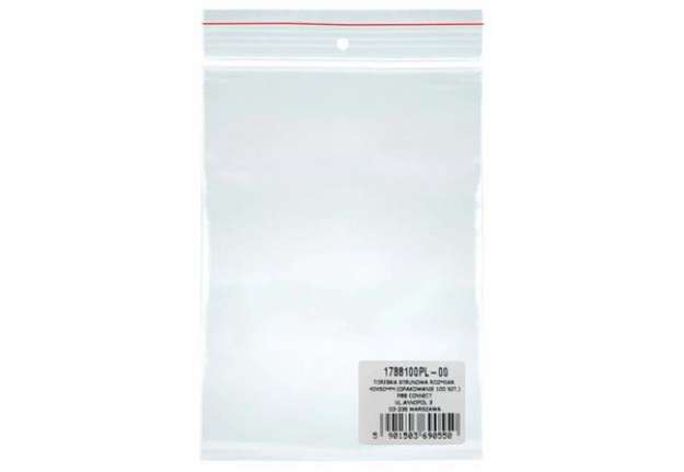 Immagine di Buste con chiusura a pressione trasparenti in LDPE Donau 21,5x30 cm conf. da 100 pz - 1792800PL-00