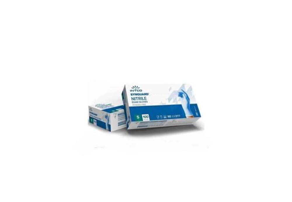 Immagine di Guanti monouso in nitrile per uso alimentare - taglia S - DPI Cat. III - conf. 100 pezzi - SNBE10014