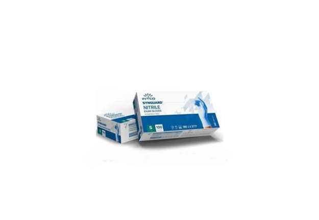Immagine di Guanti monouso in nitrile senza polvere e senza lattice blu - taglia S - conf. 100 pezzi - SNBE10014