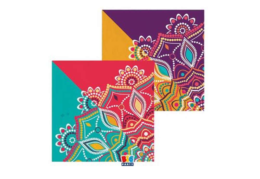 Immagine di Tovagliolo Mandala - 33 x 33 cm - carta - Big Party - conf. 20 pezzi