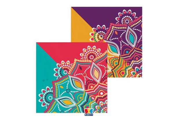 Immagine di Tovagliolo Mandala - 33 x 33 cm - carta - Big Party - conf. 20 pezzi