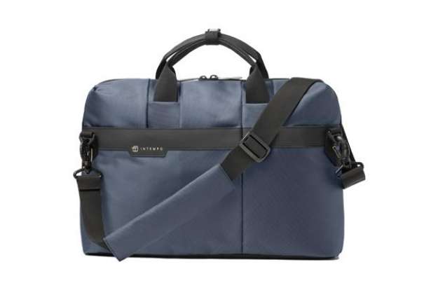 Immagine di Borsa Office Bag Job slim - 43 x 33 x 10 cm - tessuto tecnico - blu - In Tempo
