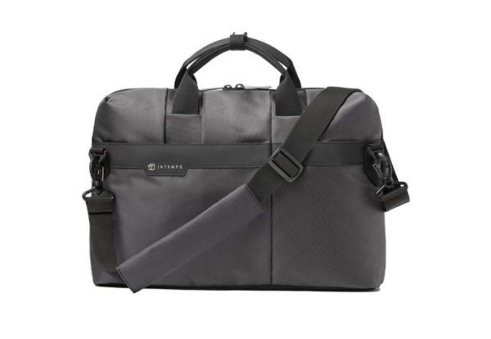 Immagine di Borsa Office Bag Job slim - 43 x 33 x 10 cm - tessuto tecnico - antracite - In Tempo