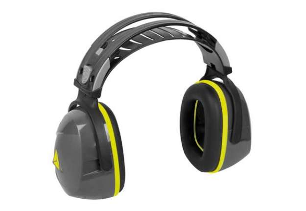 Immagine di Cuffia antirumore Interlagos2 - SNR 29 dB - ABS/gomma piuma/POM - grigio/giallo - Deltaplus