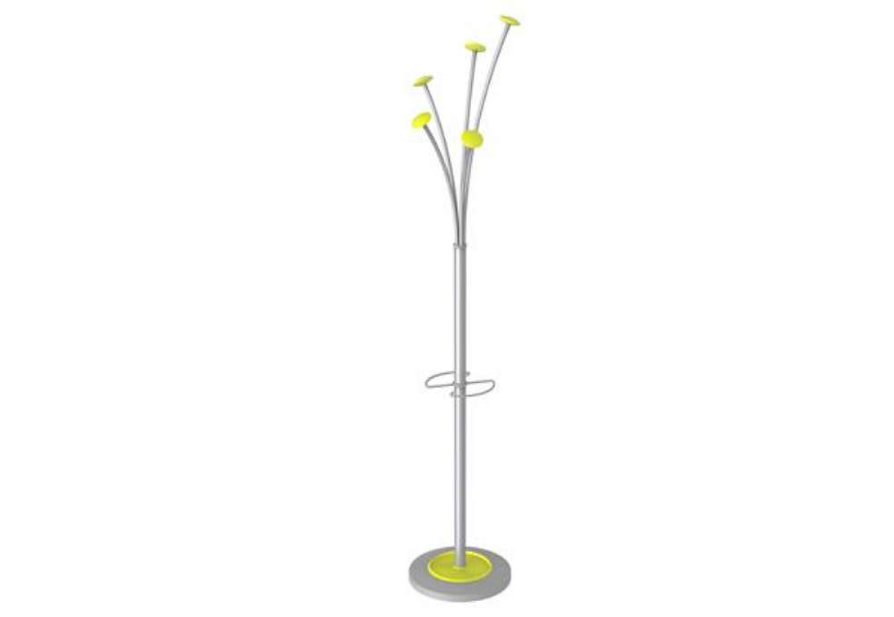 Immagine di Appendiabiti - con portaombrelli - 5 posti - 187 cm - grigio/verde - Alba
