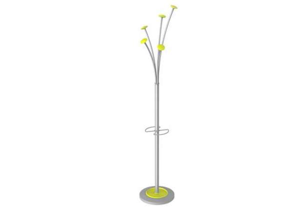 Immagine di Appendiabiti - con portaombrelli - 5 posti - 187 cm - grigio/verde - Alba