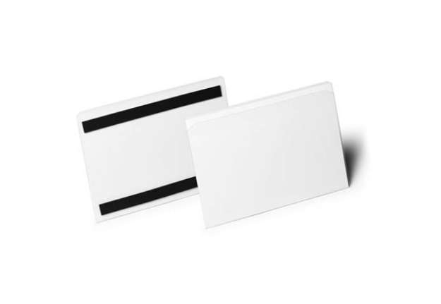 Immagine di Buste per identificazione Durable Hard Cover con bande magnetiche 210x148 mm in conf. 10 pz - 1198-1